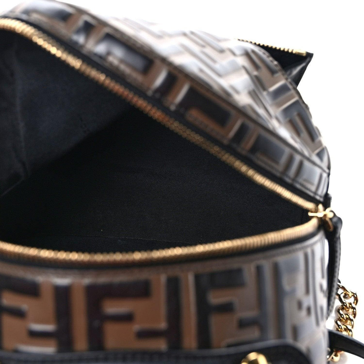 Fendi Nappa FF 1974 Embossed Mini Backpack Black | Banlieue91