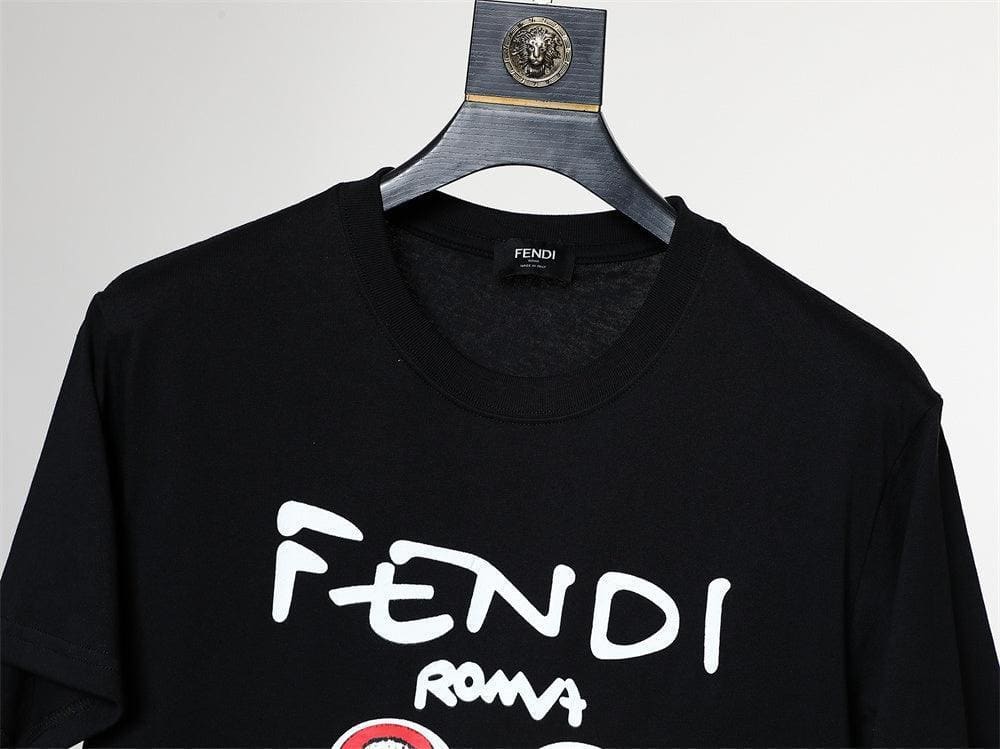 Fendi Roma T-Shirt without Collar 'Black' | Banlieue91
