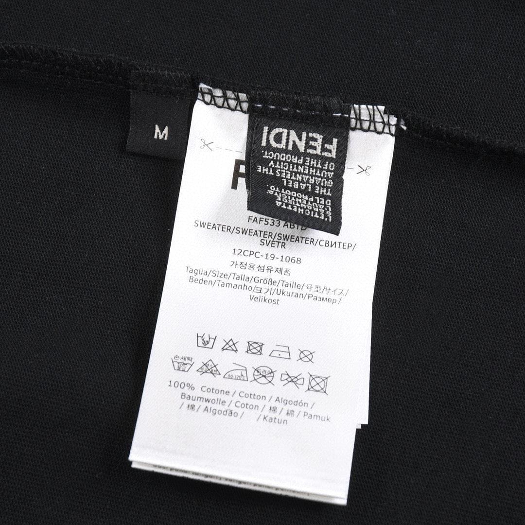 Fendi T-Shirt without Collar 'Black-Orange' | Banlieue91