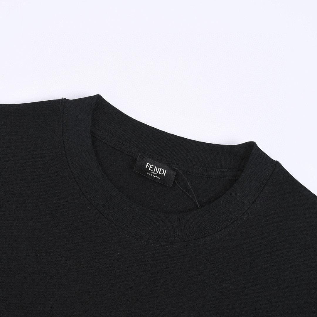 Fendi T-Shirt without Collar 'Black-Orange' | Banlieue91