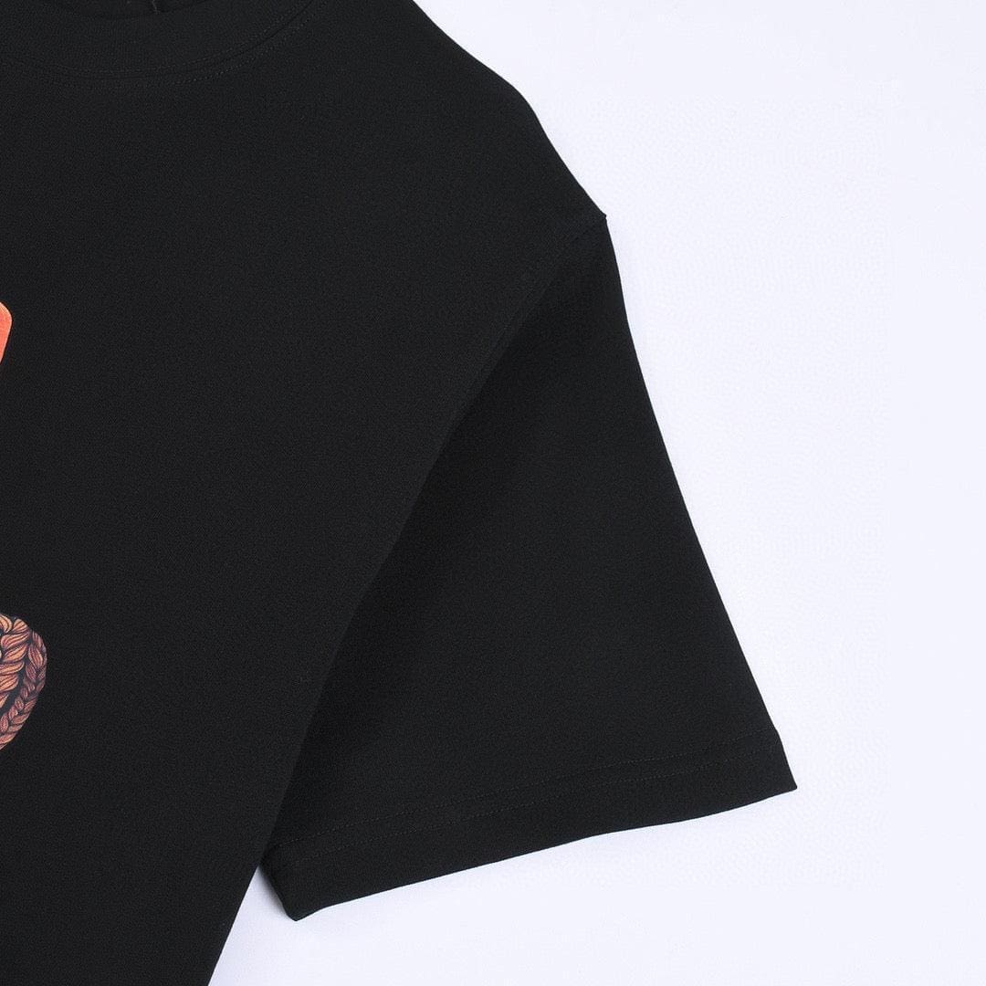 Fendi T-Shirt without Collar 'Black-Orange' | Banlieue91