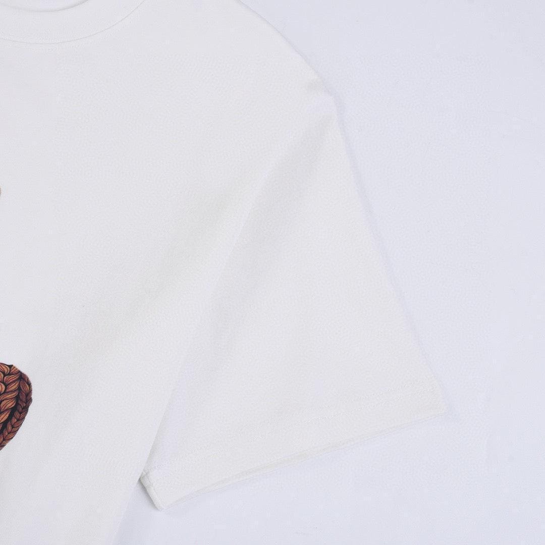 Fendi T-Shirt without Collar 'White-Orange' | Banlieue91