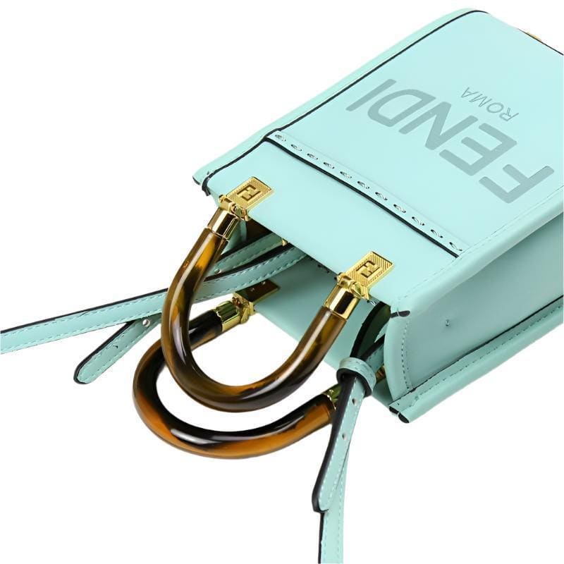 Fendi Vitello King Plexiglass Logo Embossed Mini Fendi Sunshine Shopper Tote | Banlieue91