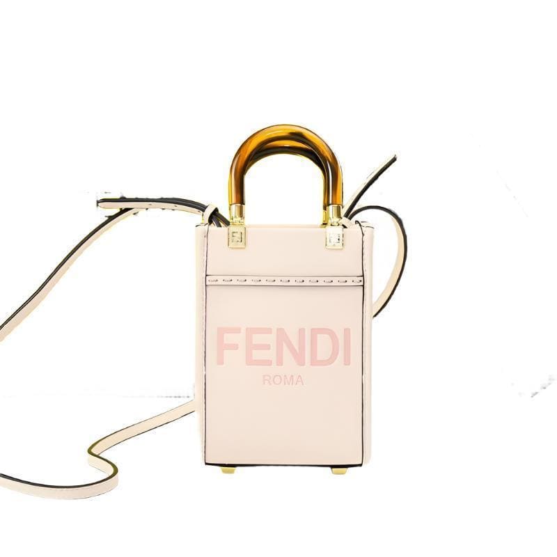 Fendi Vitello King Plexiglass Logo Embossed Mini Fendi Sunshine Shopper Tote | Banlieue91