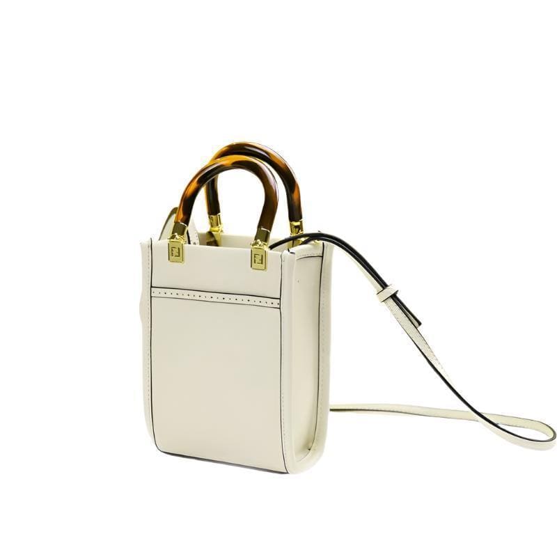 Fendi Vitello King Plexiglass Logo Embossed Mini Fendi Sunshine Shopper Tote | Banlieue91