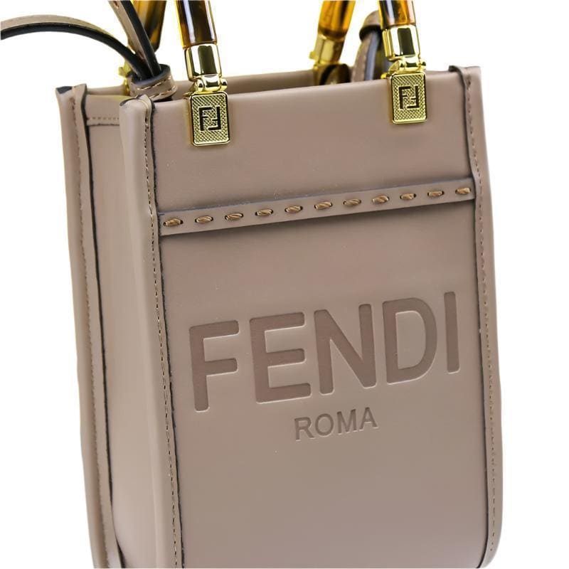 Fendi Vitello King Plexiglass Logo Embossed Mini Fendi Sunshine Shopper Tote | Banlieue91