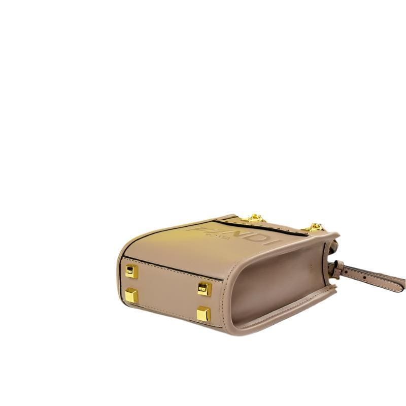 Fendi Vitello King Plexiglass Logo Embossed Mini Fendi Sunshine Shopper Tote | Banlieue91