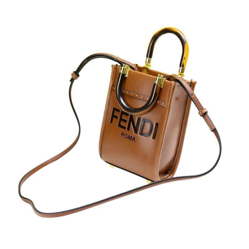 Fendi Vitello King Plexiglass Logo Embossed Mini Fendi Sunshine Shopper Tote | Banlieue91