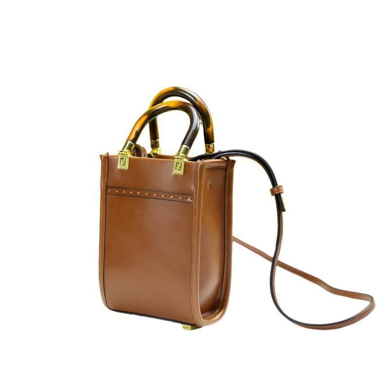 Fendi Vitello King Plexiglass Logo Embossed Mini Fendi Sunshine Shopper Tote | Banlieue91
