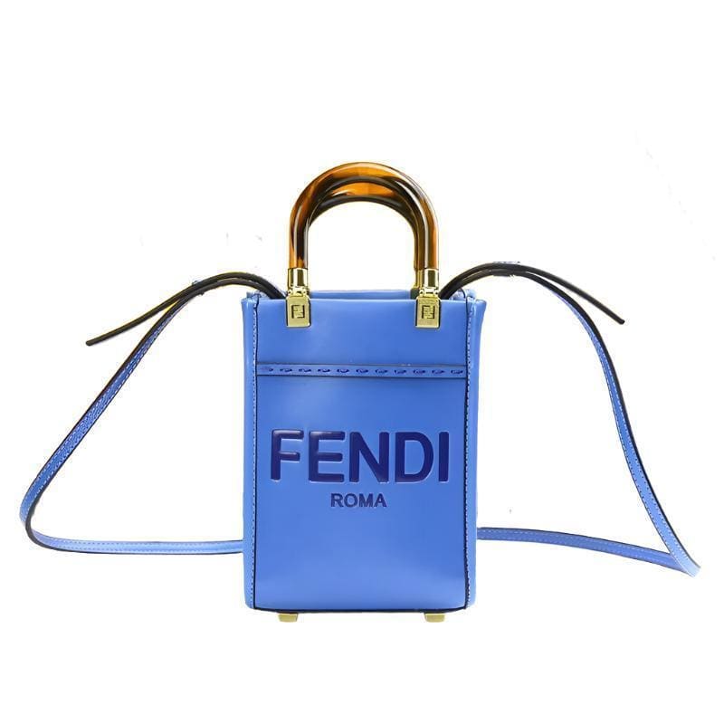 Fendi Vitello King Plexiglass Logo Embossed Mini Fendi Sunshine Shopper Tote | Banlieue91