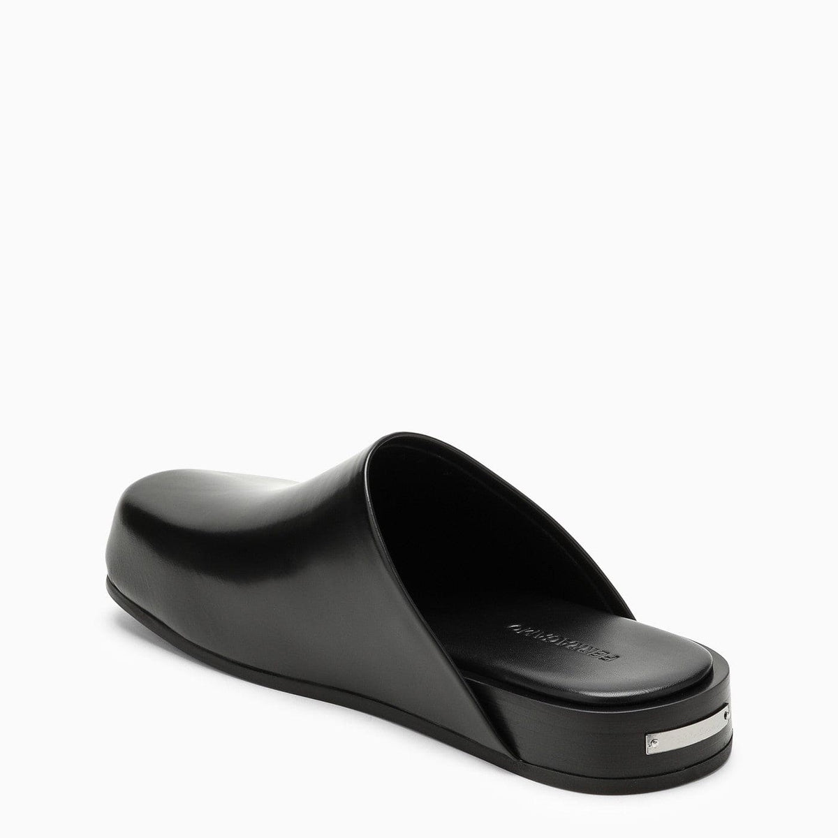 Ferragamo Black Leather Sabot | Banlieue91