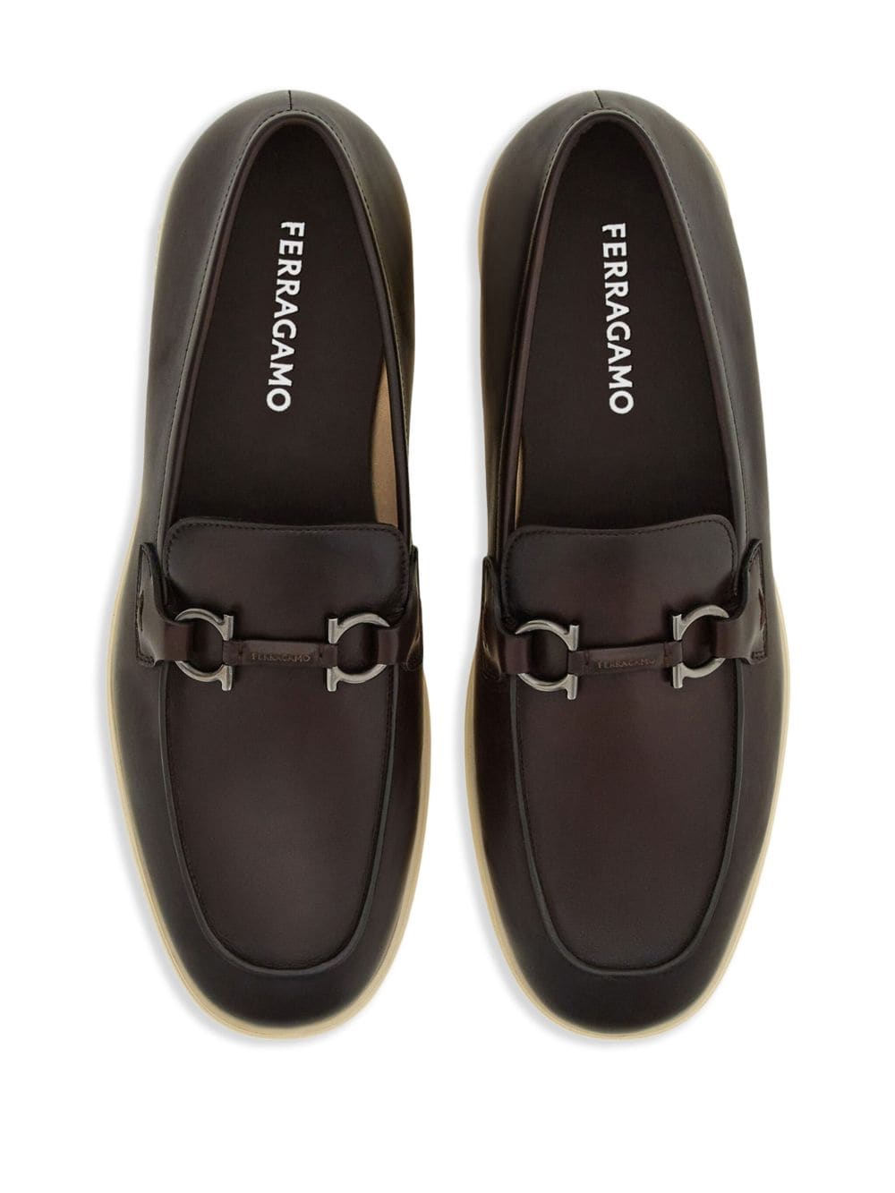 Ferragamo Leather Buckle Loafers - Men's Slip-On Style | Banlieue91