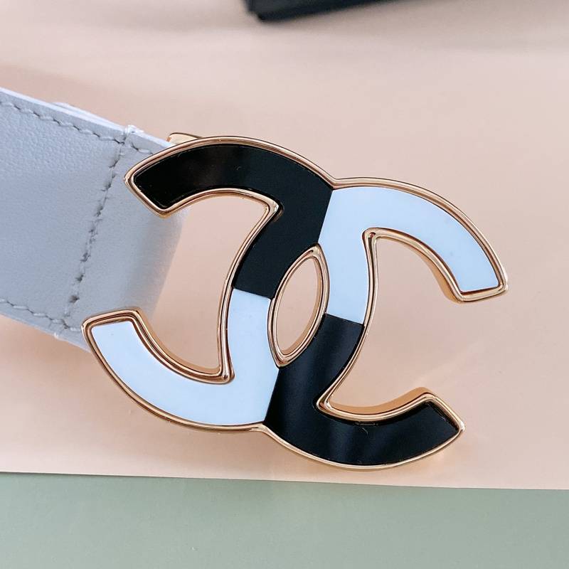 Chanel Women Logo Banding Belt 'White' - Banlieue91