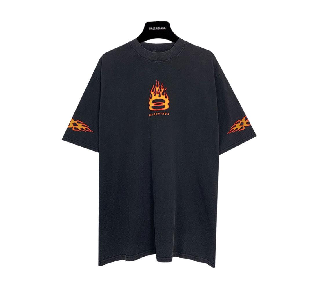 Balenciaga Burning Unity T-Shirt Oversized in black vintage jersey - Banlieue91