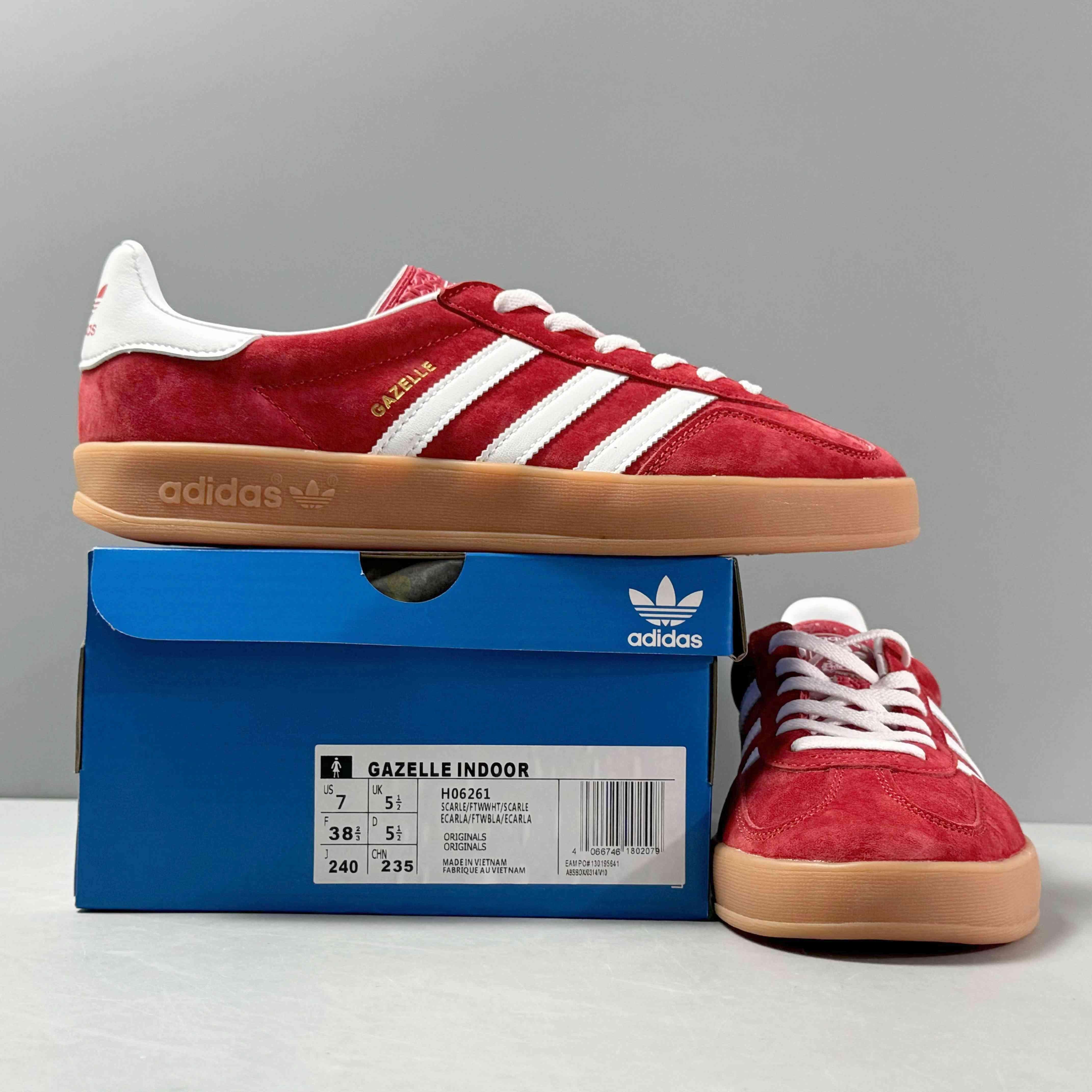 Adidas Originals Gazelle Indoor 'Scarlet Cloud White' - Banlieue91