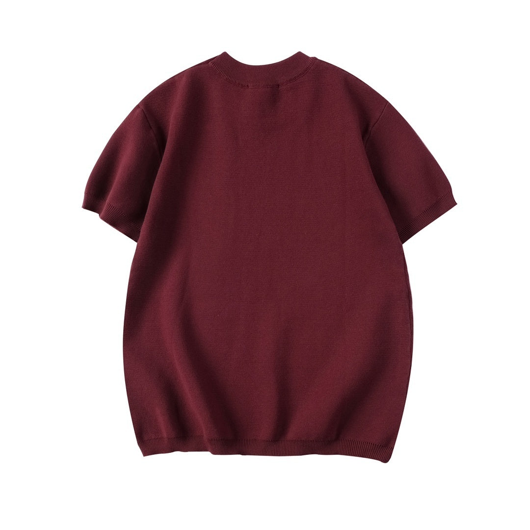 Close-up of Gucci T-Shirt Without Collar 'Black', showcasing the iconic Gucci logo and its relaxed fit.