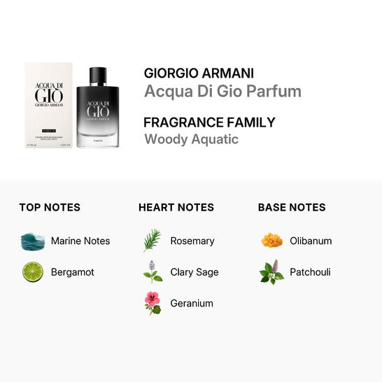 Giorgio Armani Acqua Di Gio Parfum – Men’s Fragrance, 90 ML / 3.0 oz - Banlieue91 -