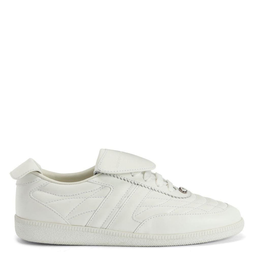 Giuseppe Zanotti League Men's Low-Top Sneakers in Leather & Velvet with Rubber Sole | Banlieue91