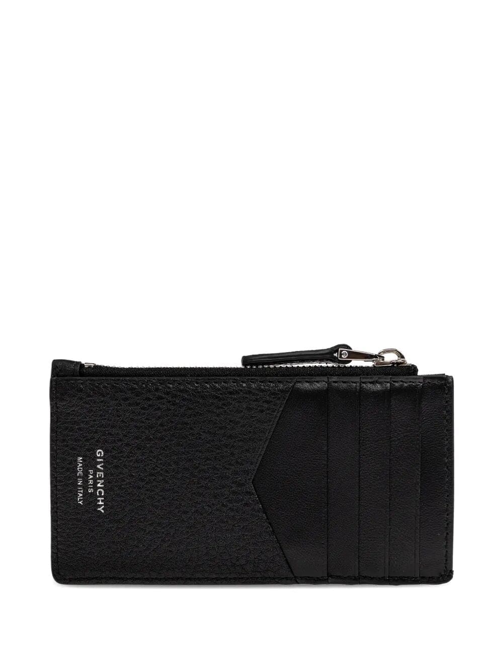 GIVENCHY Mini Grain Leather Card Holder with Zip - SS26 | Banlieue91