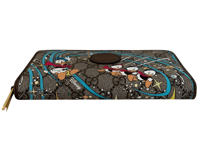 Gucci Brown GG Canvas Gucci x Disney Donald Duck Continental Wallet | Banlieue91