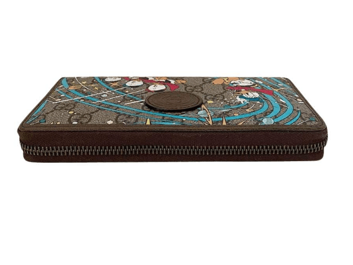 Gucci Brown GG Canvas Gucci x Disney Donald Duck Continental Wallet | Banlieue91