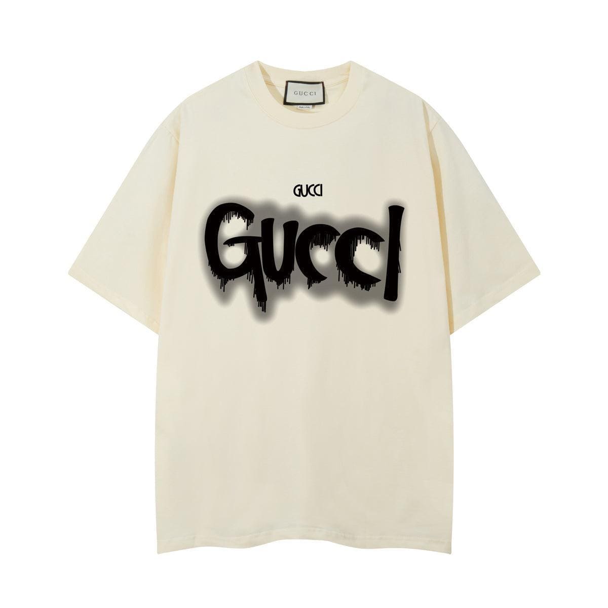 Gucci Collarless T-Shirt Beige | Luxury Cotton Crewneck - Effortless Style | Banlieue91