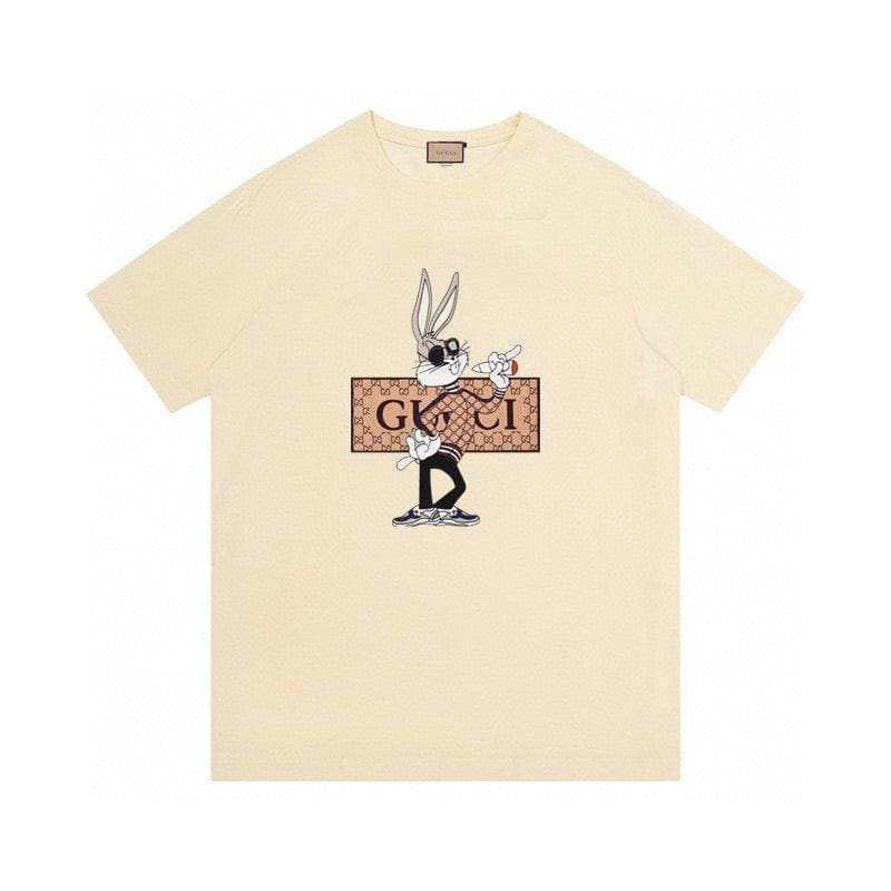 Gucci Collarless T-Shirt - Beige Premium Cotton Crewneck | Banlieue91