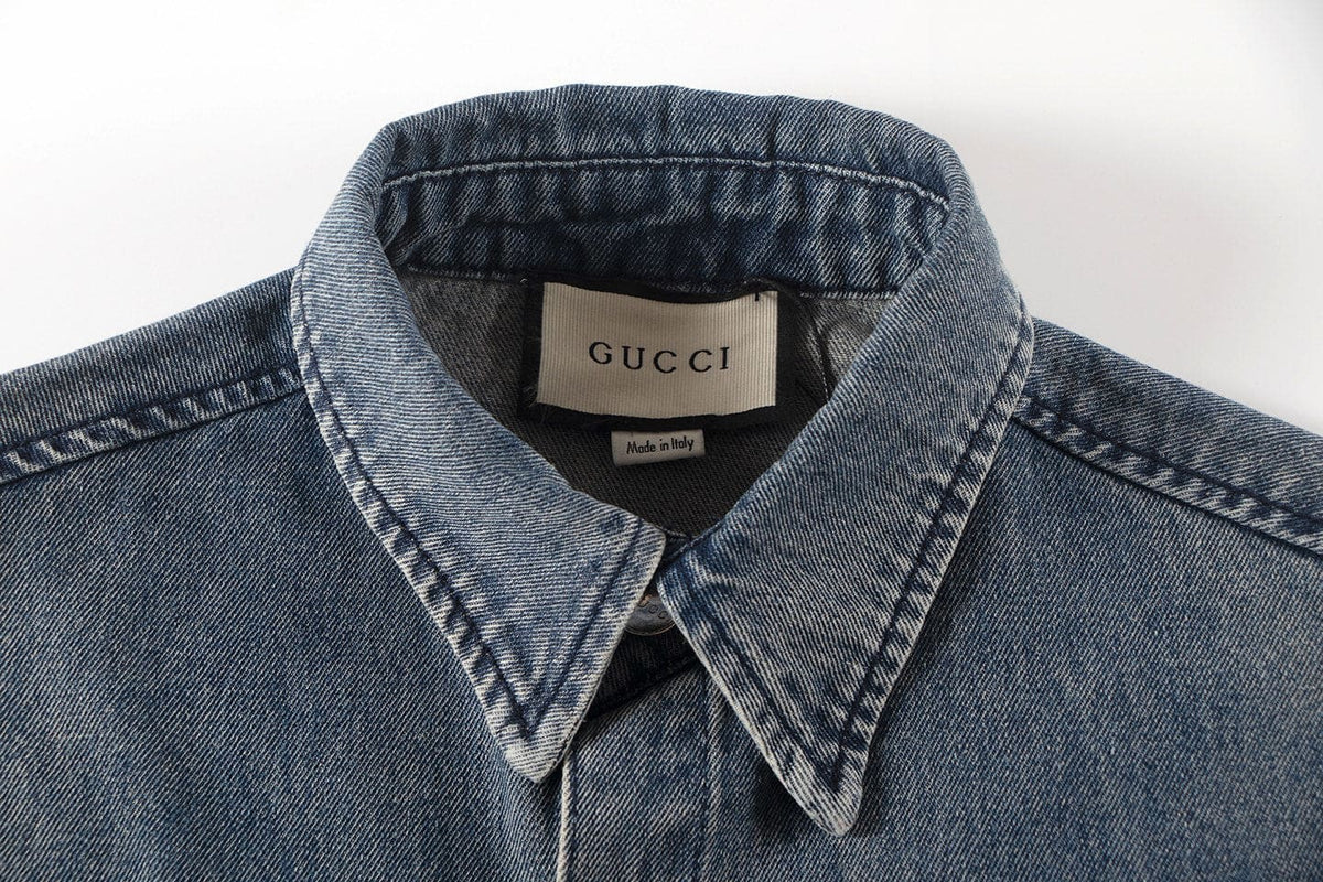 Gucci Denim bowling Blue shirt | Banlieue91