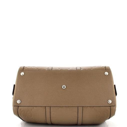 Gucci Duffle Bag Jumbo GG Embossed Leather Small | Banlieue91