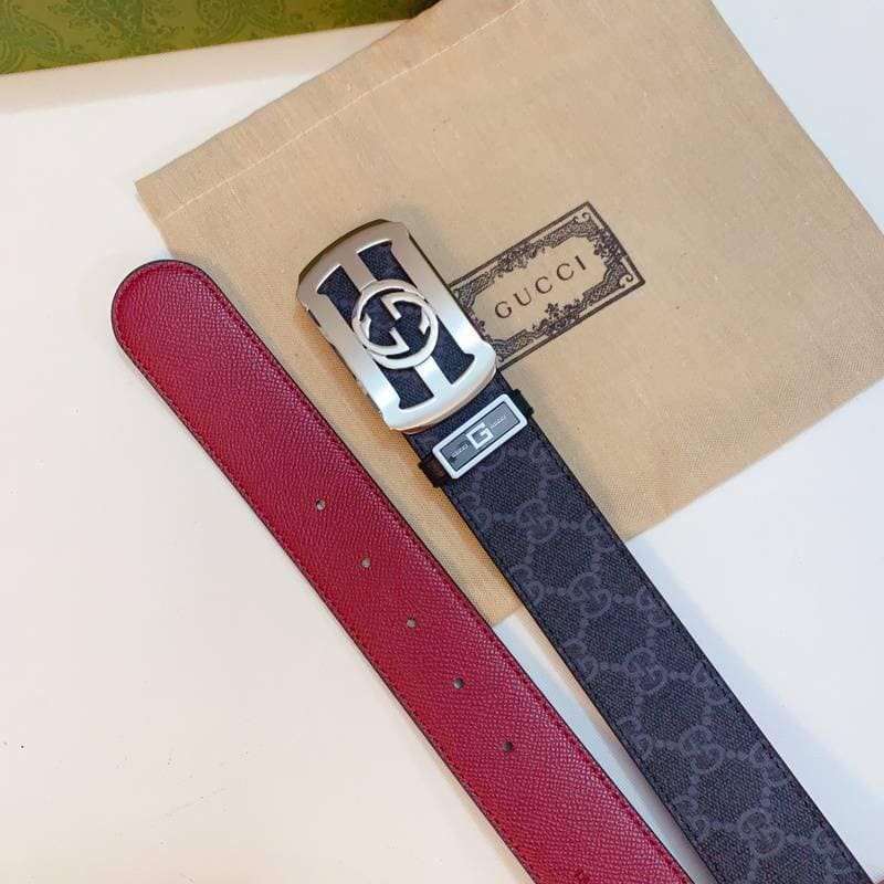 GUCCI Embellished coated-canvas and leather belt | Banlieue91
