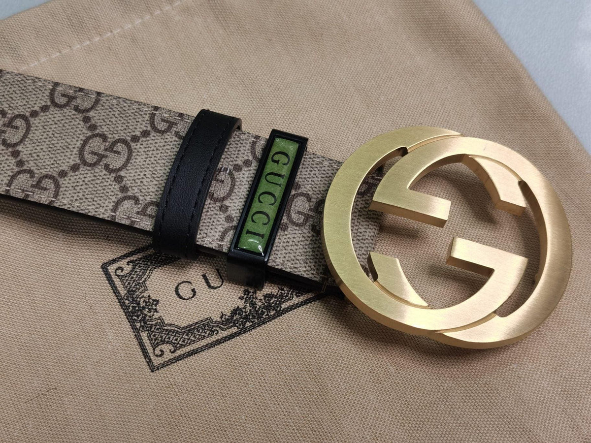 GUCCI Embellished coated-canvas and leather belt | Banlieue91