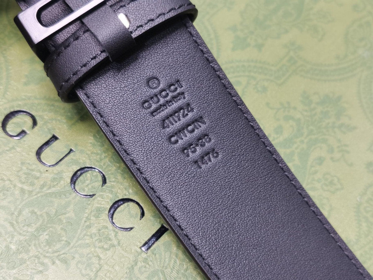 GUCCI Embellished coated-canvas and leather belt | Banlieue91