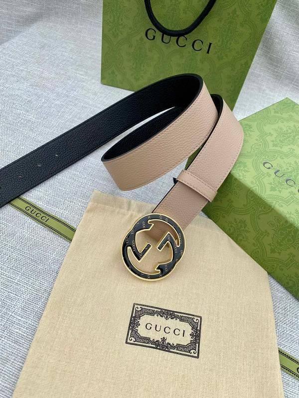 GUCCI Embellished coated-canvas and leather belt 'Beige' | Banlieue91