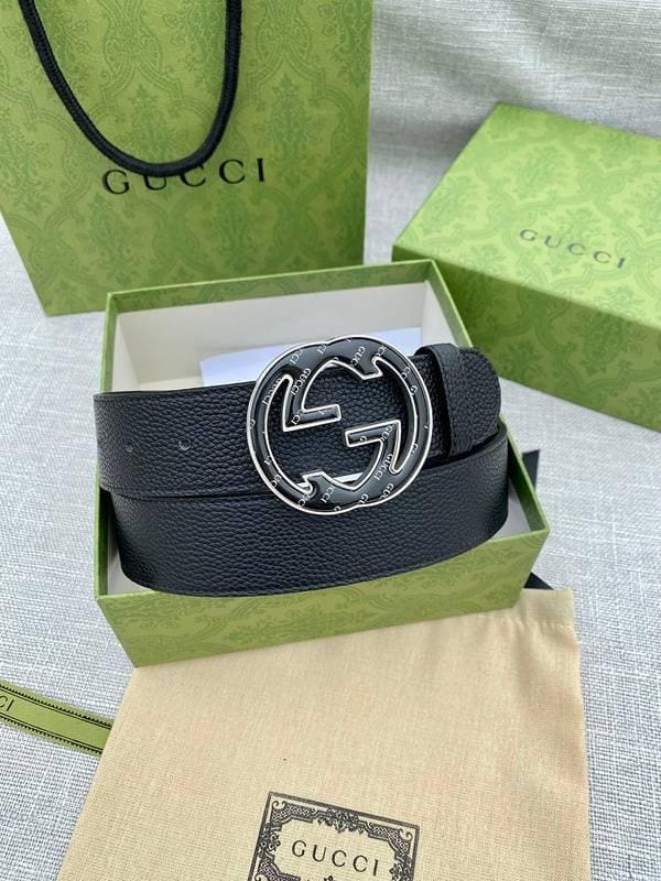 GUCCI Embellished coated-canvas and leather belt 'Black' | Banlieue91
