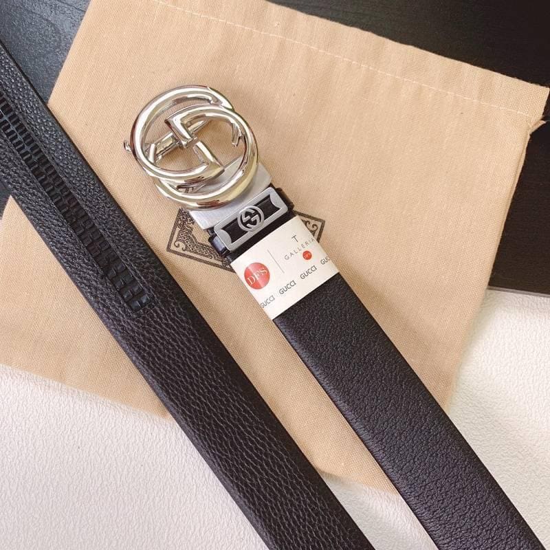 GUCCI Embellished coated-canvas and leather belt 'Black' | Banlieue91