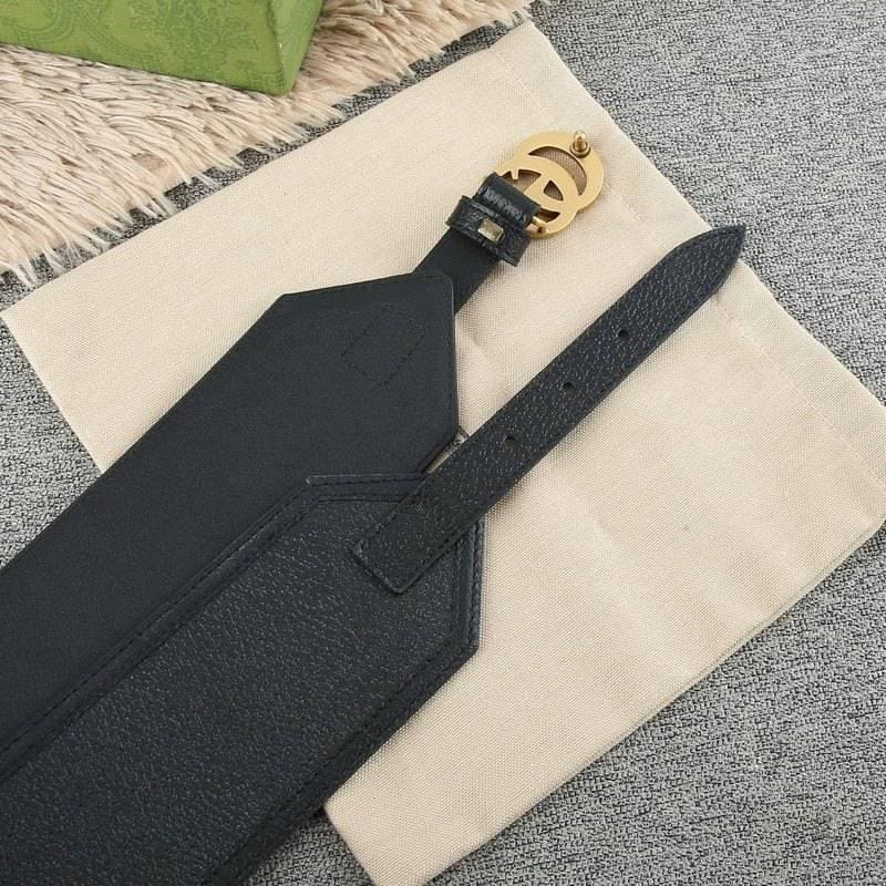 Gucci GG-buckle canvas Women belt 'Black' | Banlieue91