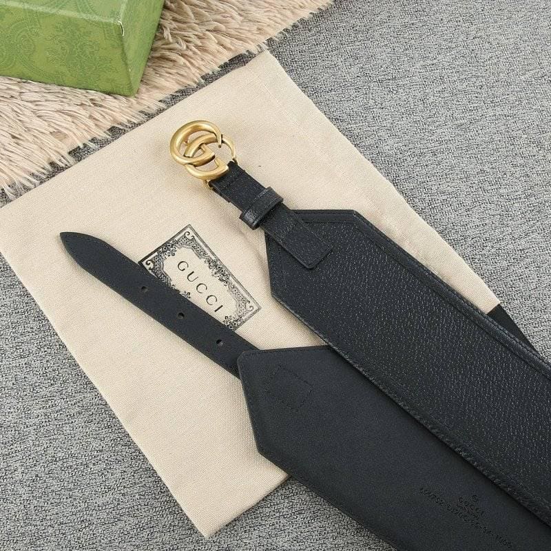 Gucci GG-buckle canvas Women belt 'Black' | Banlieue91