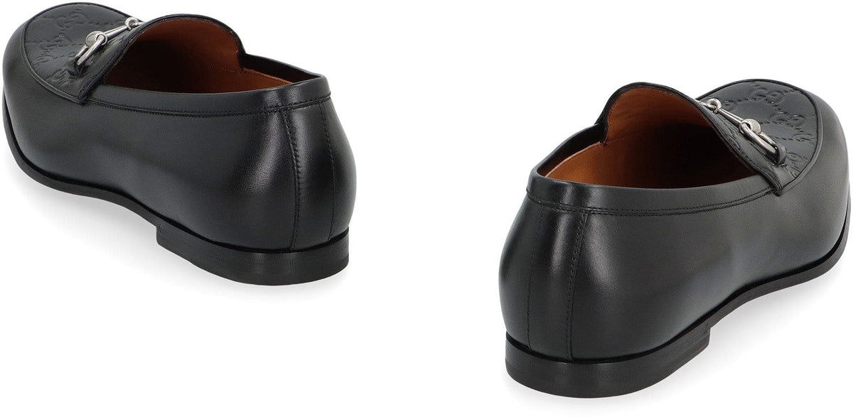GUCCI Men's Classic Leather Loafers with Metal Bit | Banlieue91