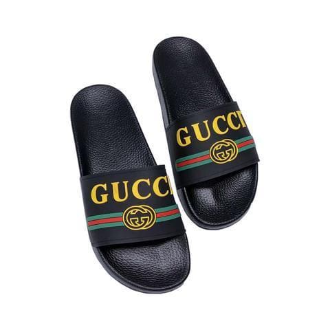 GUCCI Men's Luxury Leather House Slippers - Elegant & Comfortable Designer Footwear | Banlieue91