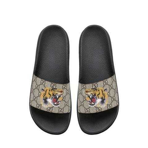 GUCCI Men's Luxury Leather Pantoufles - Comfortable & Stylish House Slippers | Banlieue91