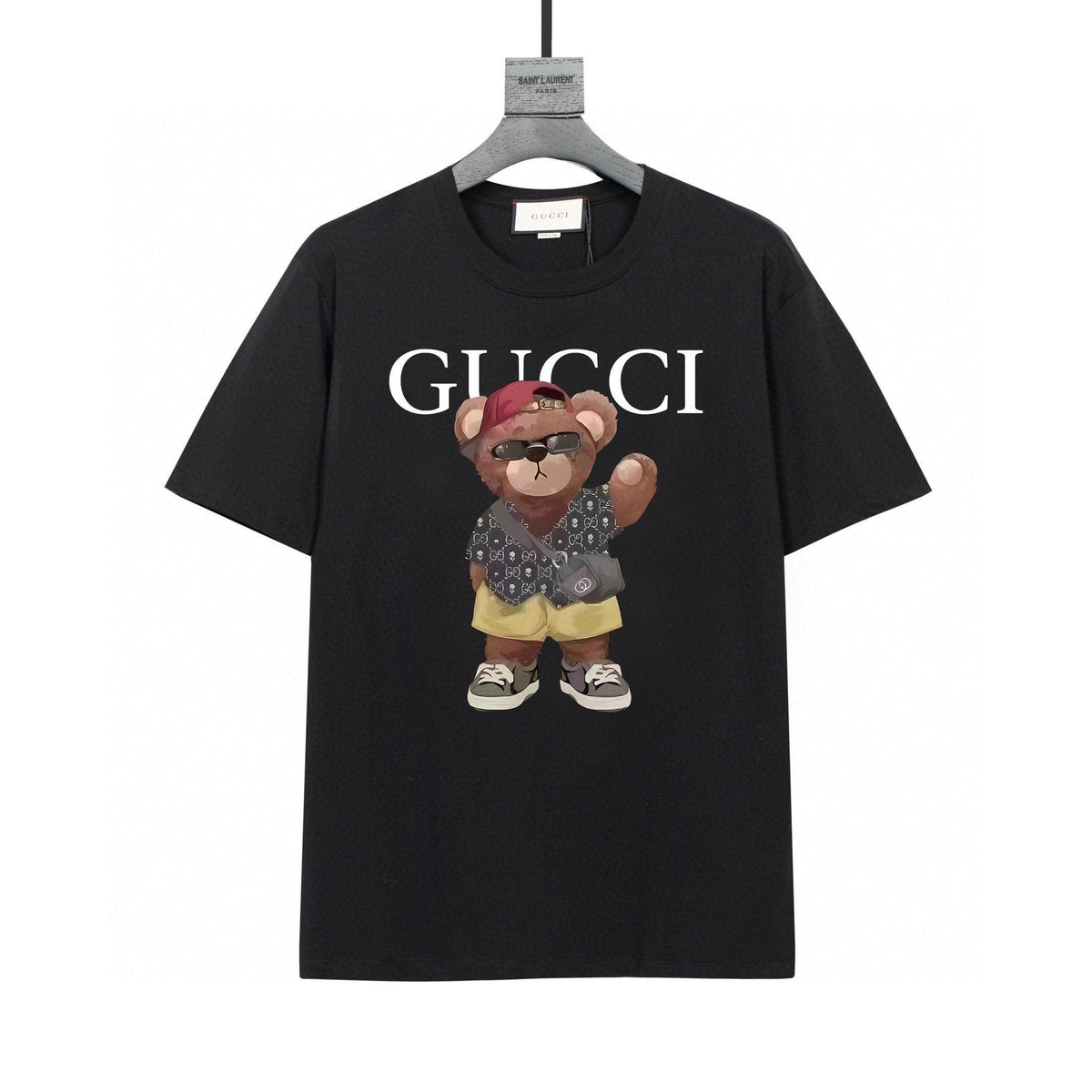 Gucci T-Shirt Black Crew Neck – Luxury Cotton Essential | Banlieue91