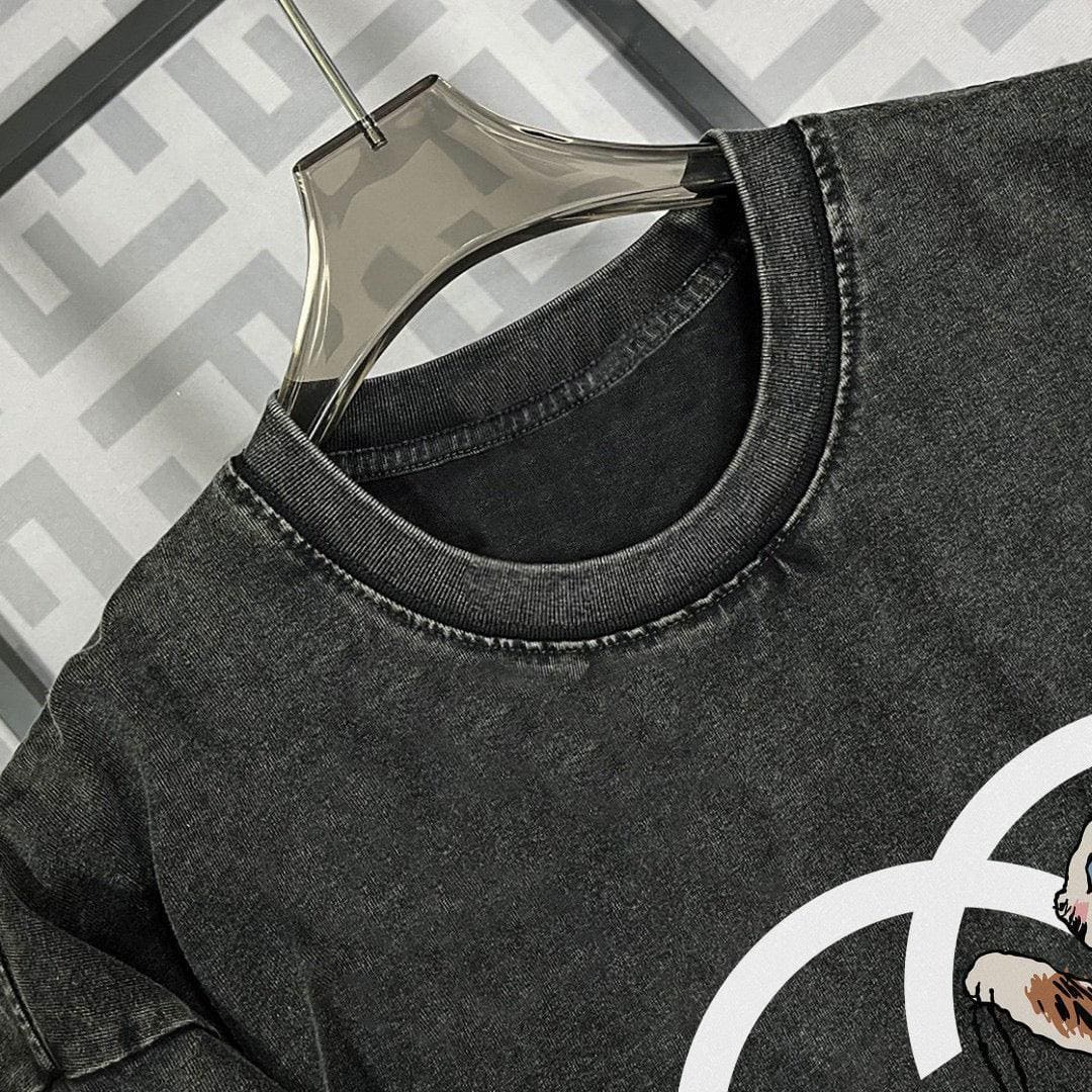 Gucci T-Shirt Smoke Black | Crew Neck Cotton Tee – Luxury Casual Wear | Banlieue91