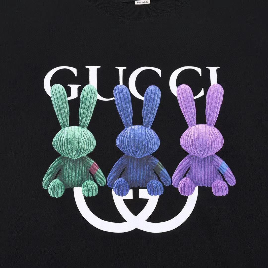 Gucci T-Shirt Without Collar - Black Cotton Crew Neck | Luxury Essential | Banlieue91