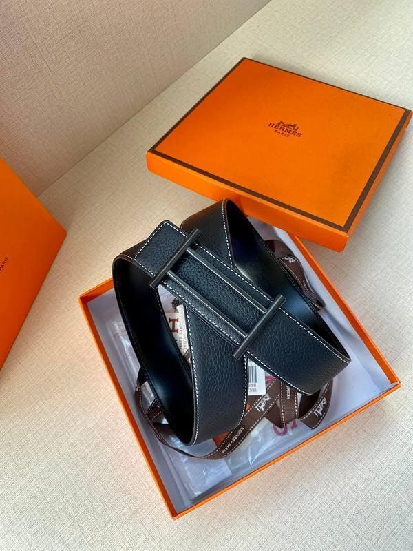 Hermes Men Black Buckle Belt 'Black' | Banlieue91