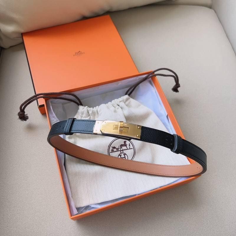 Hermes Men Gold Buckle Belt 'Black' | Banlieue91