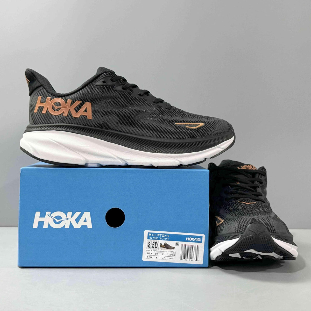 Hoka One One Clifton 9 'Black Copper' | Banlieue91