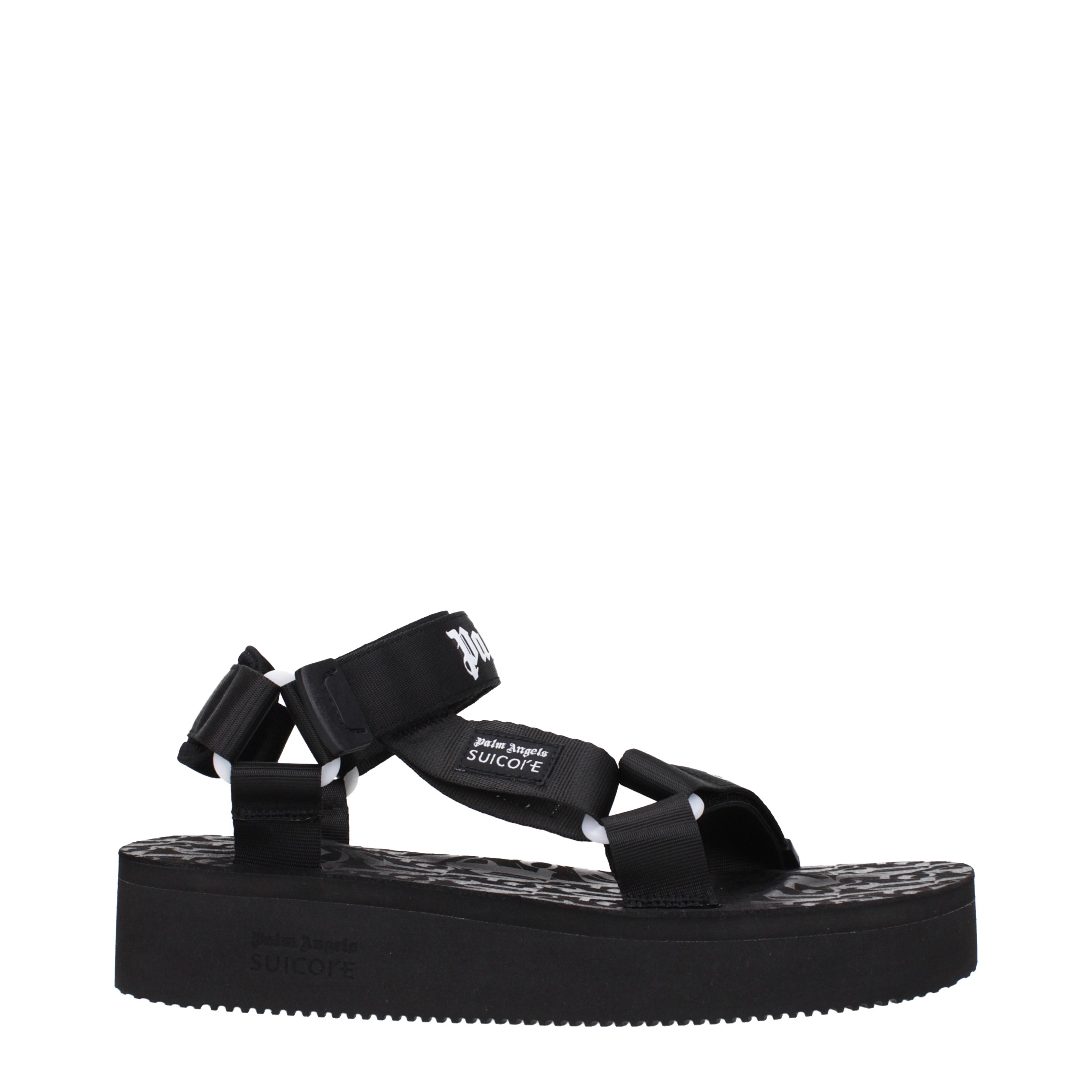 Palm Angels Sandali Suicoike Uomo Tessuto Nero - Banlieue91 -
