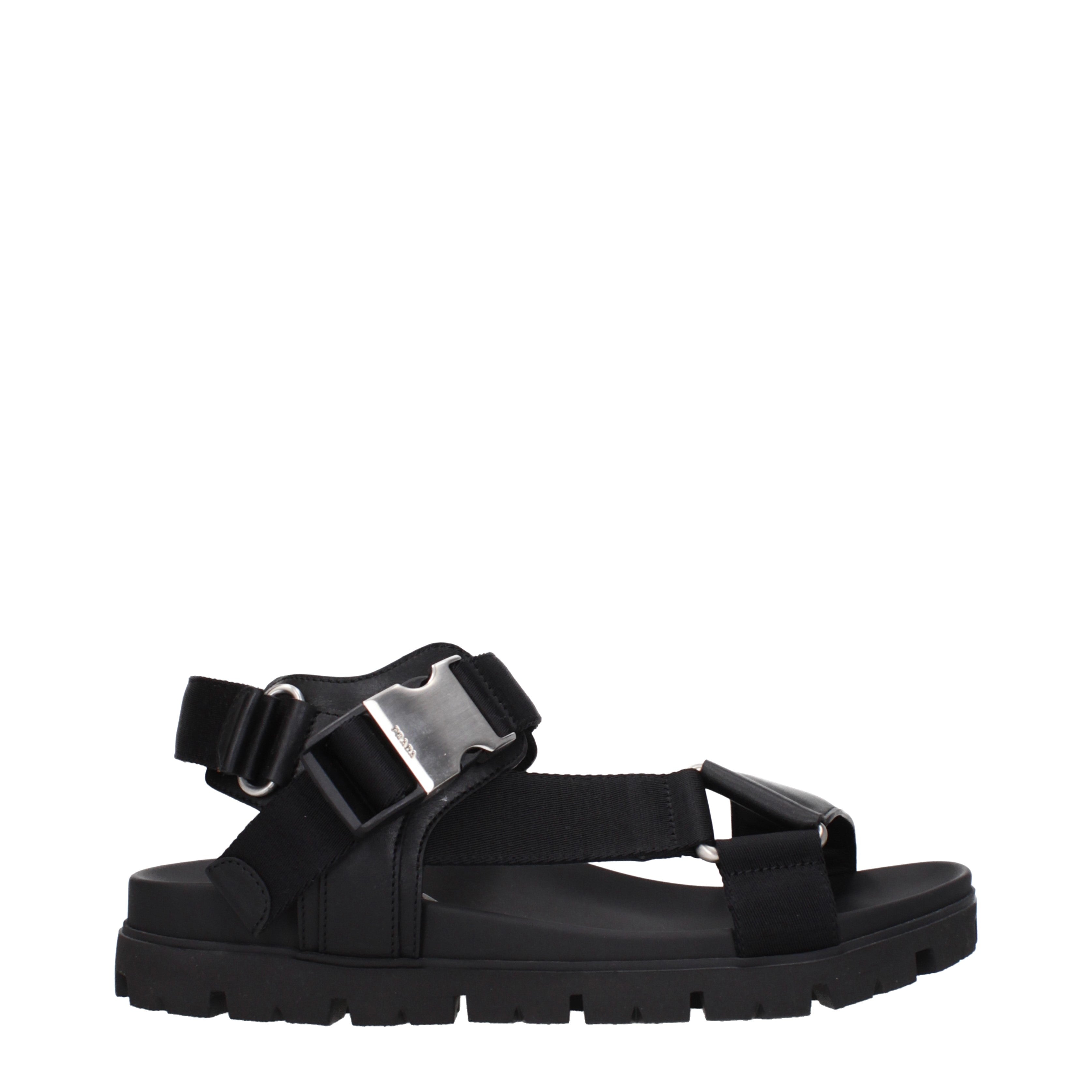 Prada Sandali Uomo Pelle Nero - Banlieue91 -