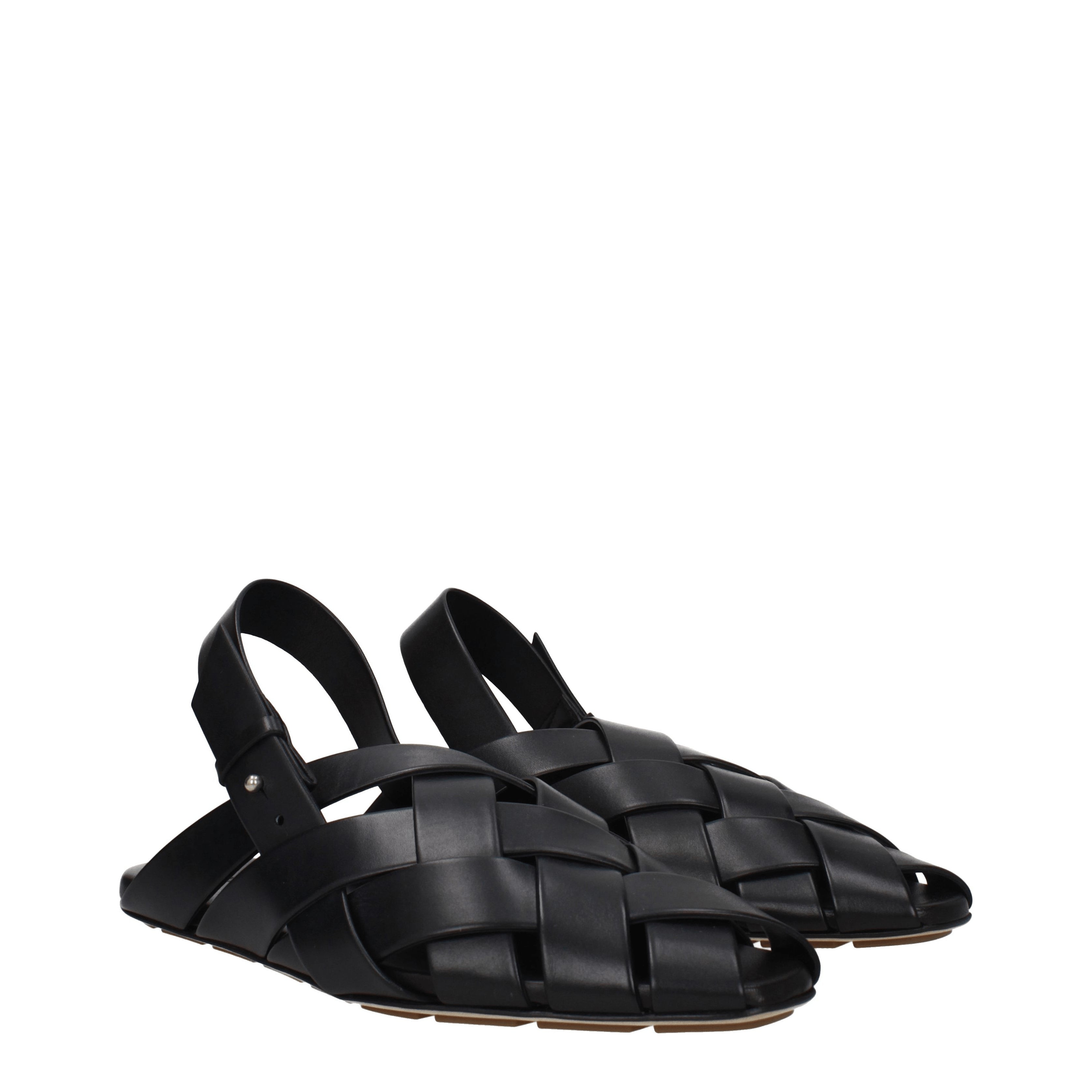 Bottega Veneta Sandali Uomo Pelle Nero - Banlieue91 -