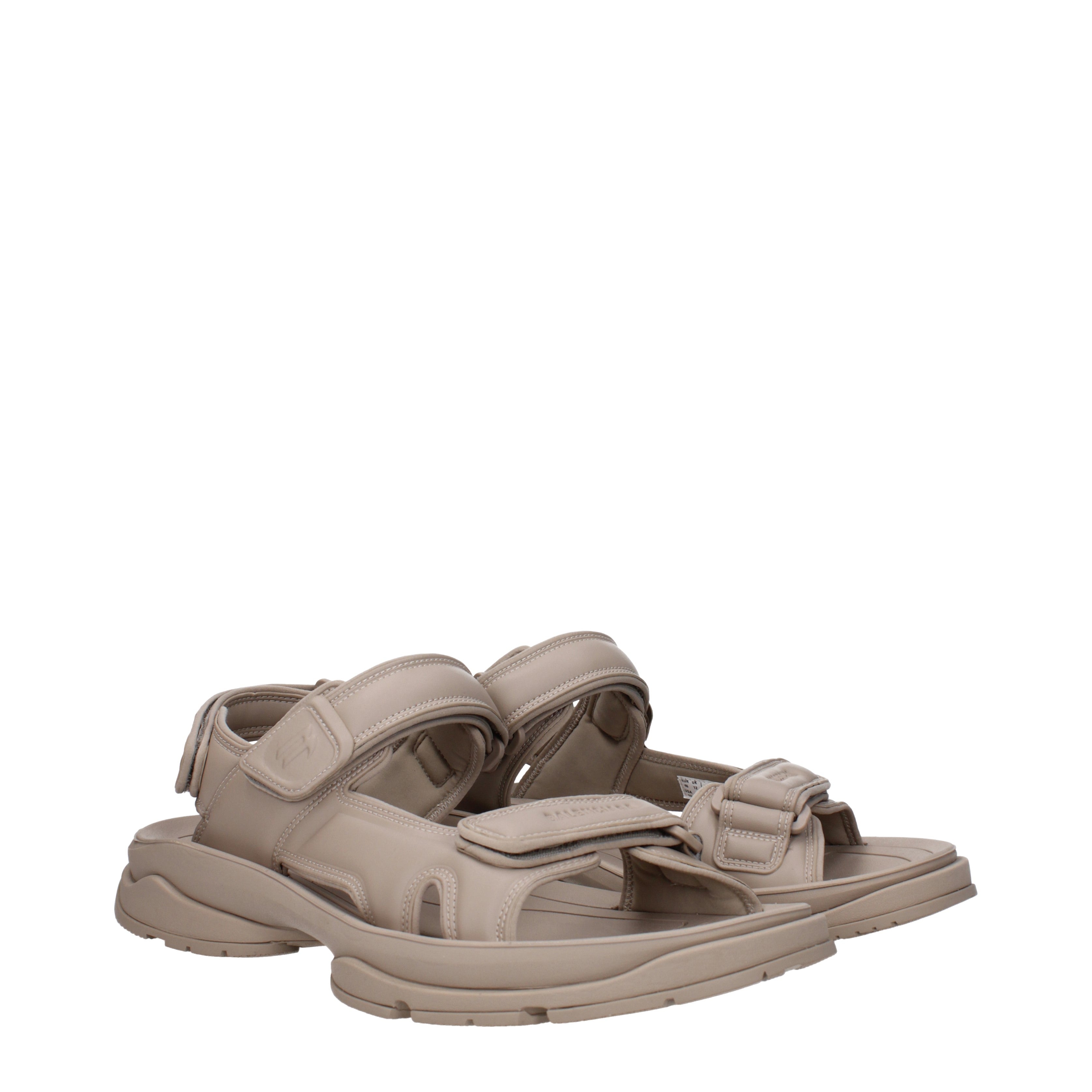 Balenciaga Sandali Tourist Uomo Pelle Beige/Talpa